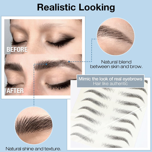 FeidyLong 20 sheets feature 180-220 pairs for diverse brow options.