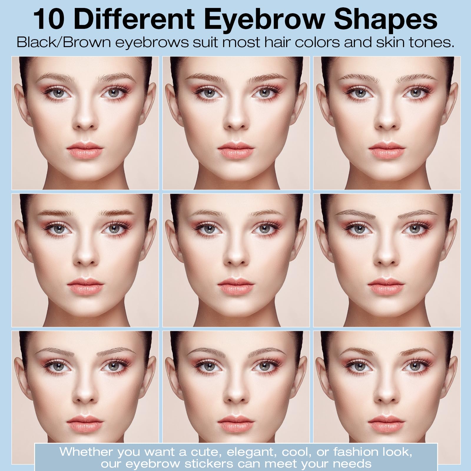 FeidyLong brown-shade brow tattoos blend naturally for seamless daily wear.