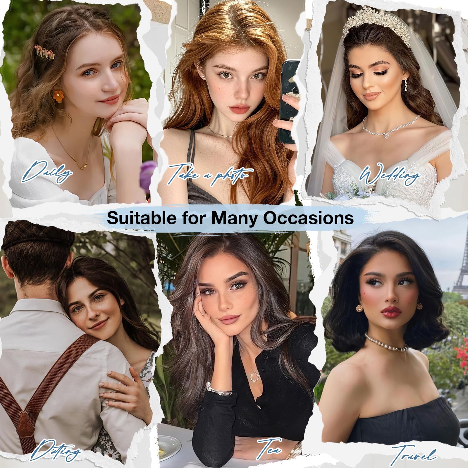 FeidyLong natural black or brown shades suit many hair tones.