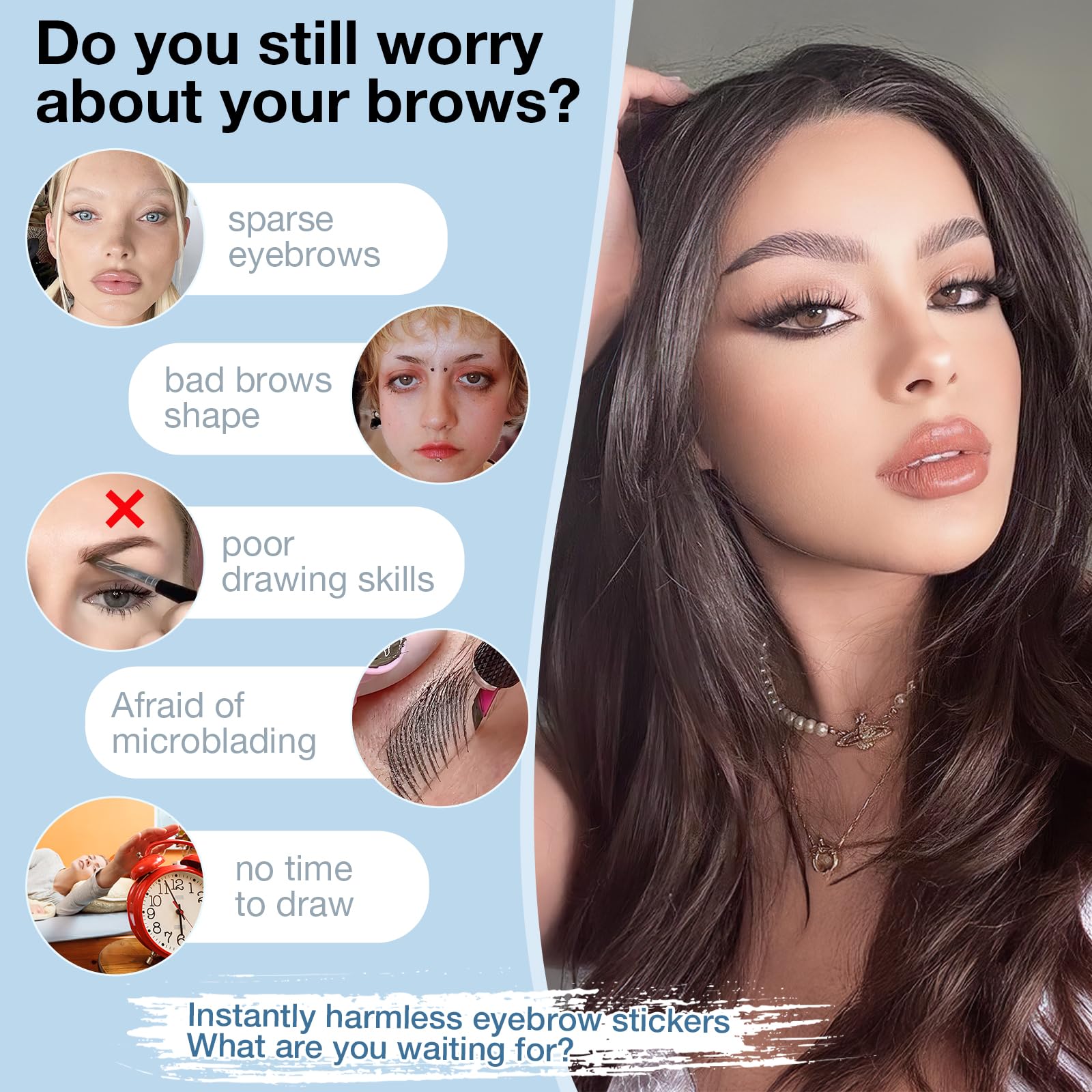 FeidyLong travel-friendly brow stickers ideal for sharing or gifting.