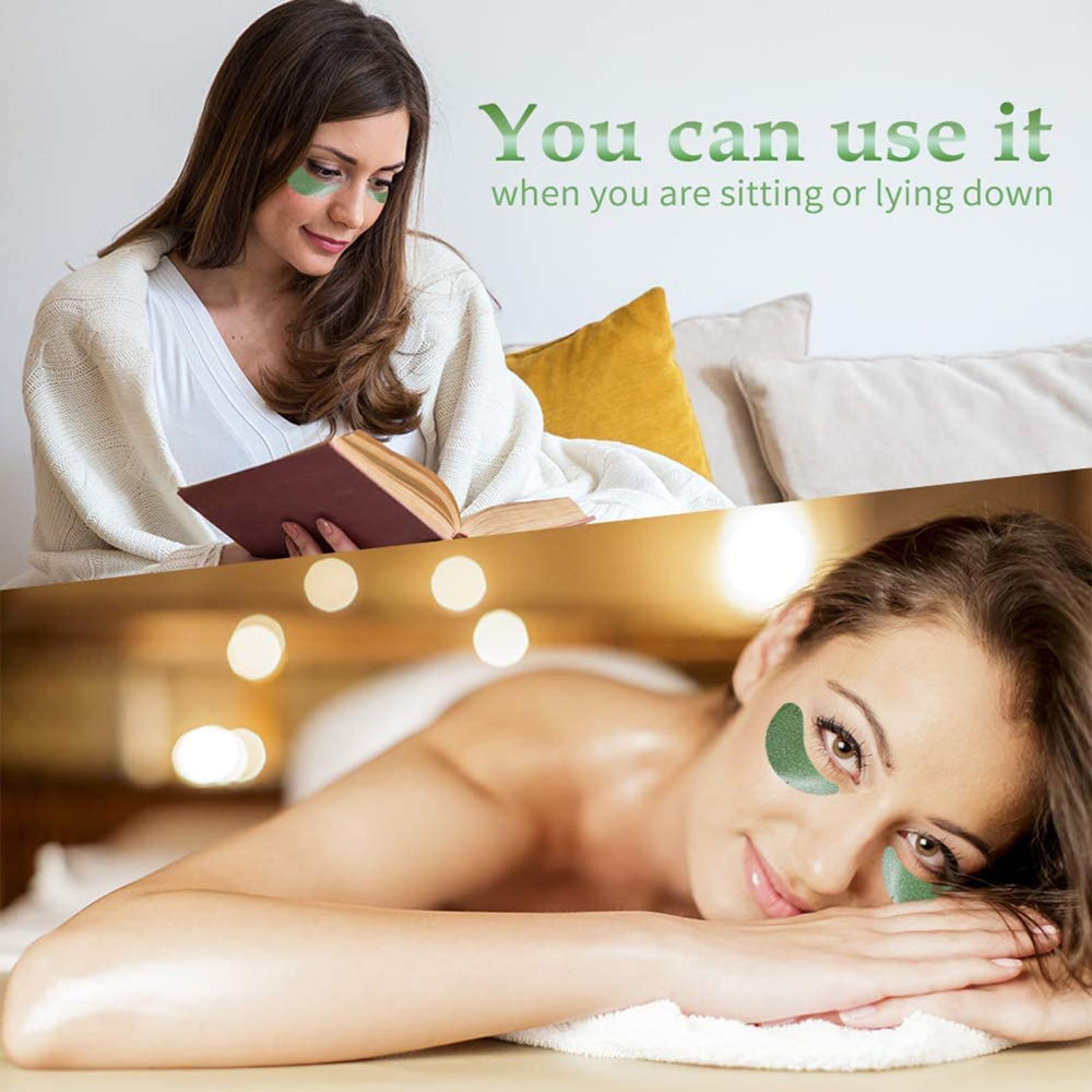 Felico eye mask application during downtime for refreshed eyes