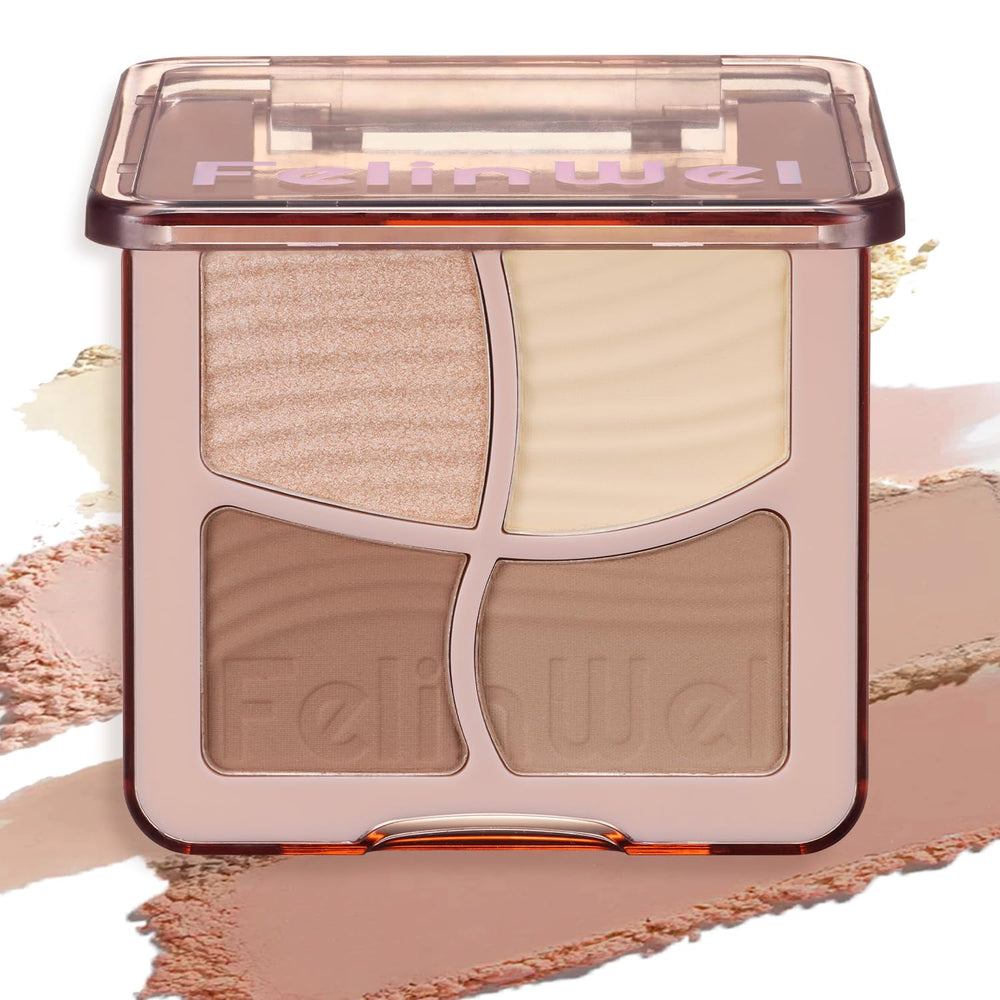 FelinWel Highlight Contour Palette creamy texture close-up for effortless blending