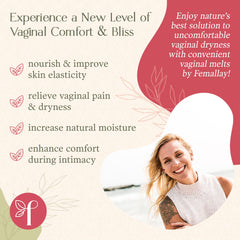 Femallay vaginal melts box open reveals 14 sachets for easy use.