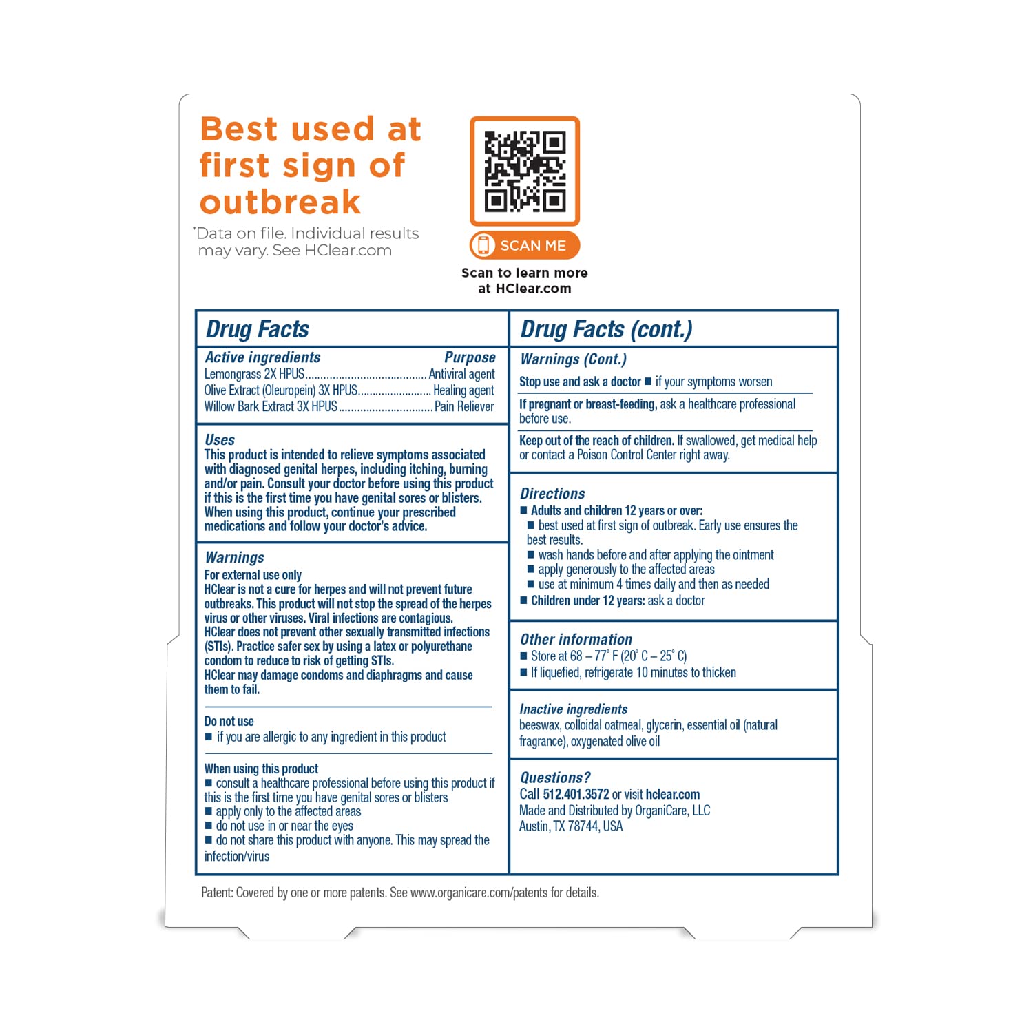 Close-up of FemiClear for him product label