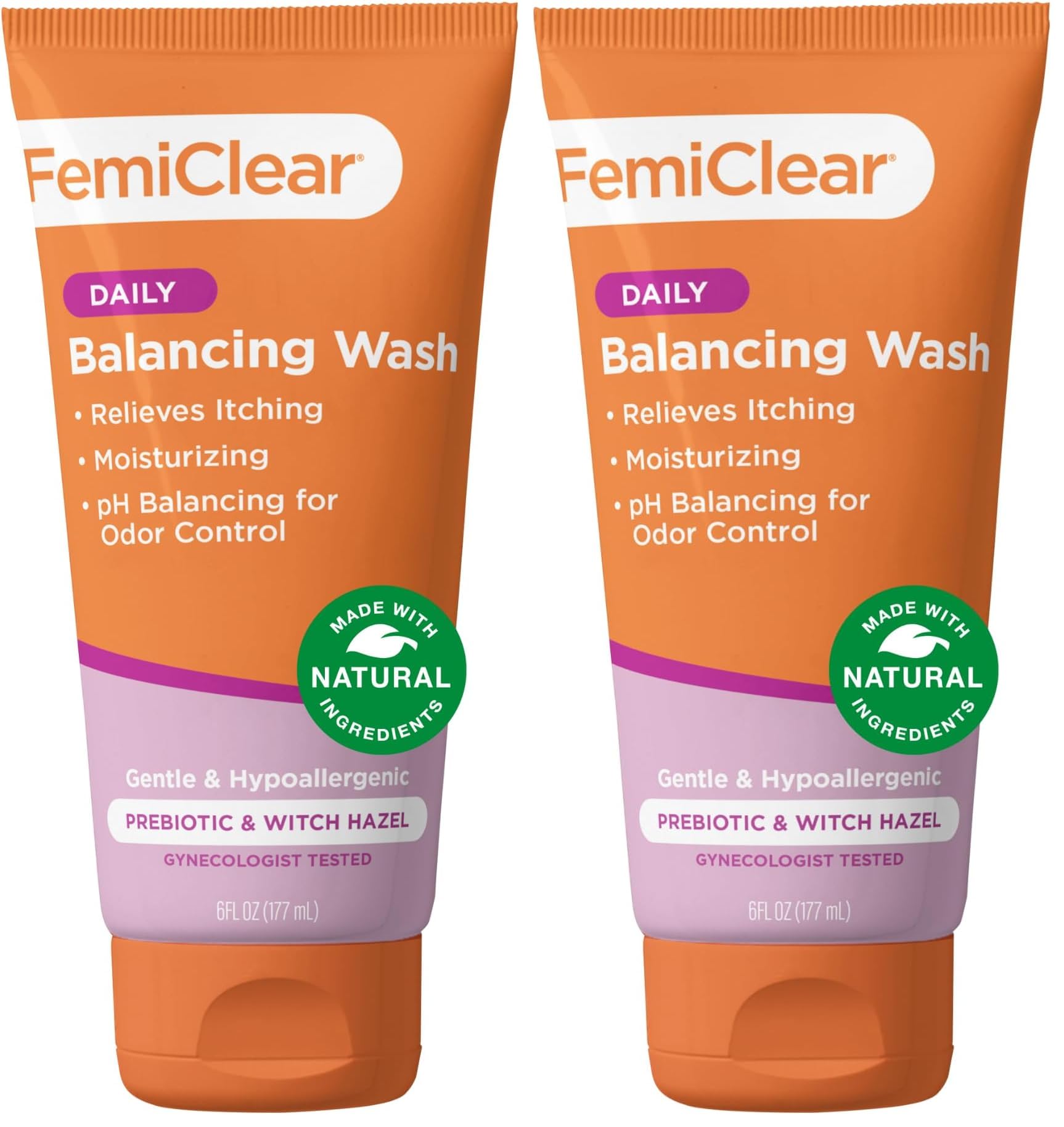 FemiClear soothing daily feminine wash bottle front view for gentle cleansing of sensitive skin