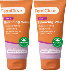FemiClear soothing daily feminine wash bottle front view for gentle cleansing of sensitive skin