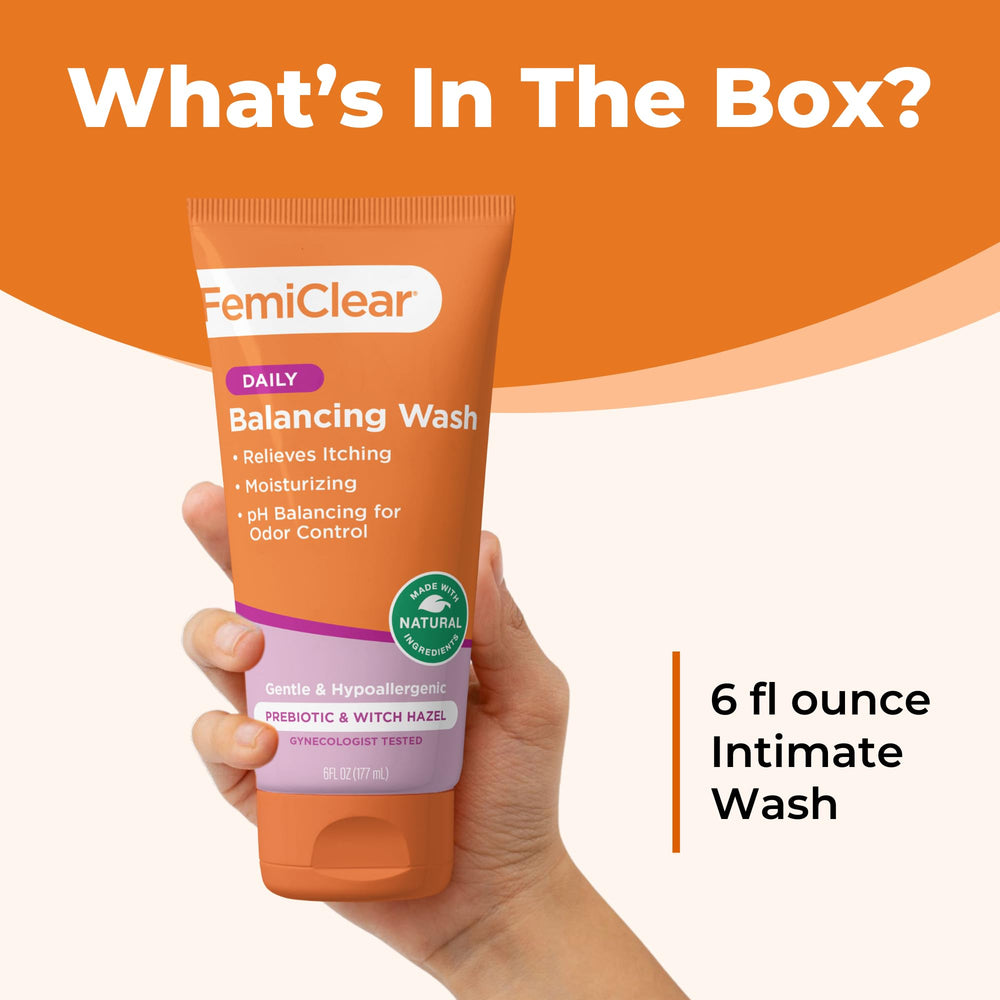 FemiClear soothing daily wash lather demonstrates mild cleansing suitable for delicate skin