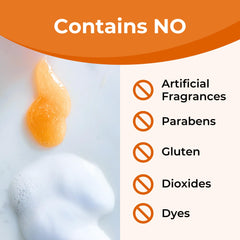 FemiClear soothing daily wash prebiotic illustration suggests soothing balance for skin