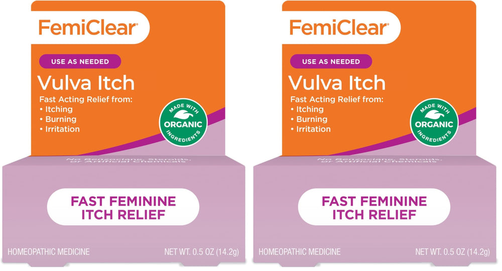 FemiClear Vaginal Ointment packaging box shows convenient two-pack.