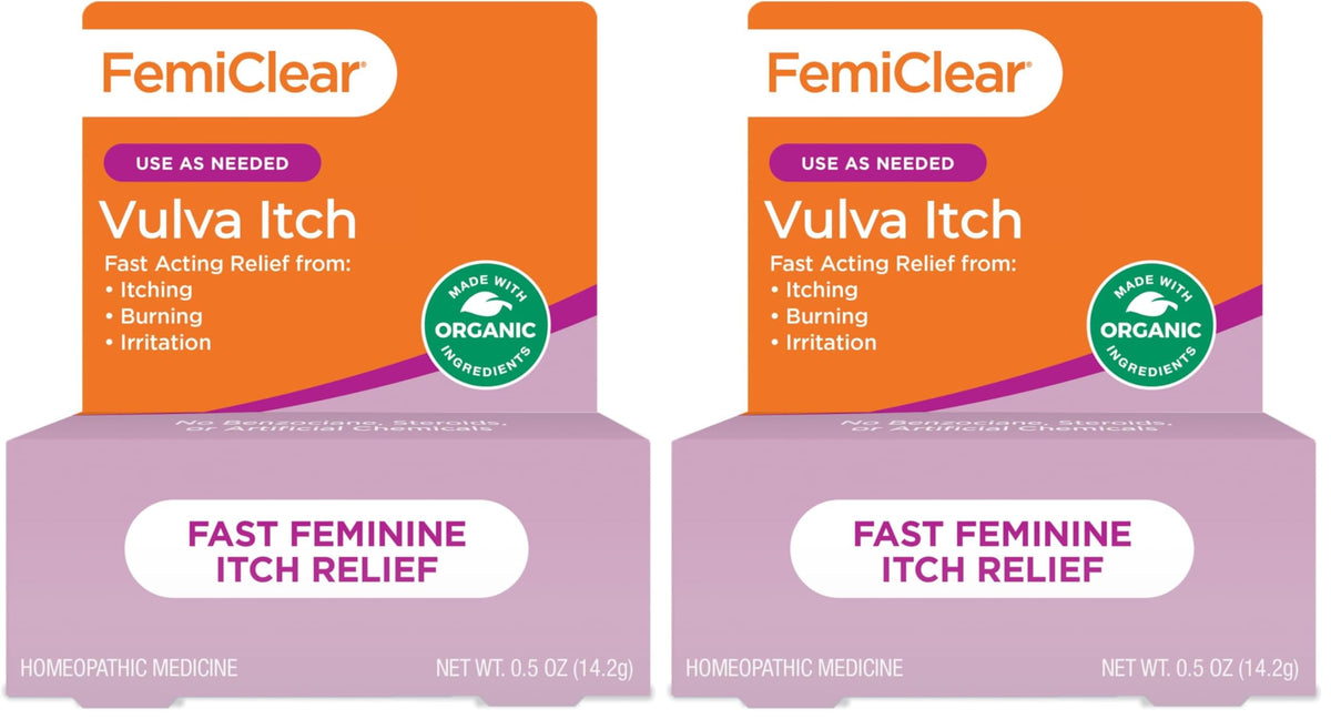 FemiClear Vaginal Ointment packaging box shows convenient two-pack.