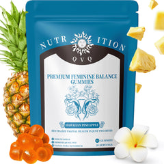 Feminine balance gummies pineapple flavor packaging
