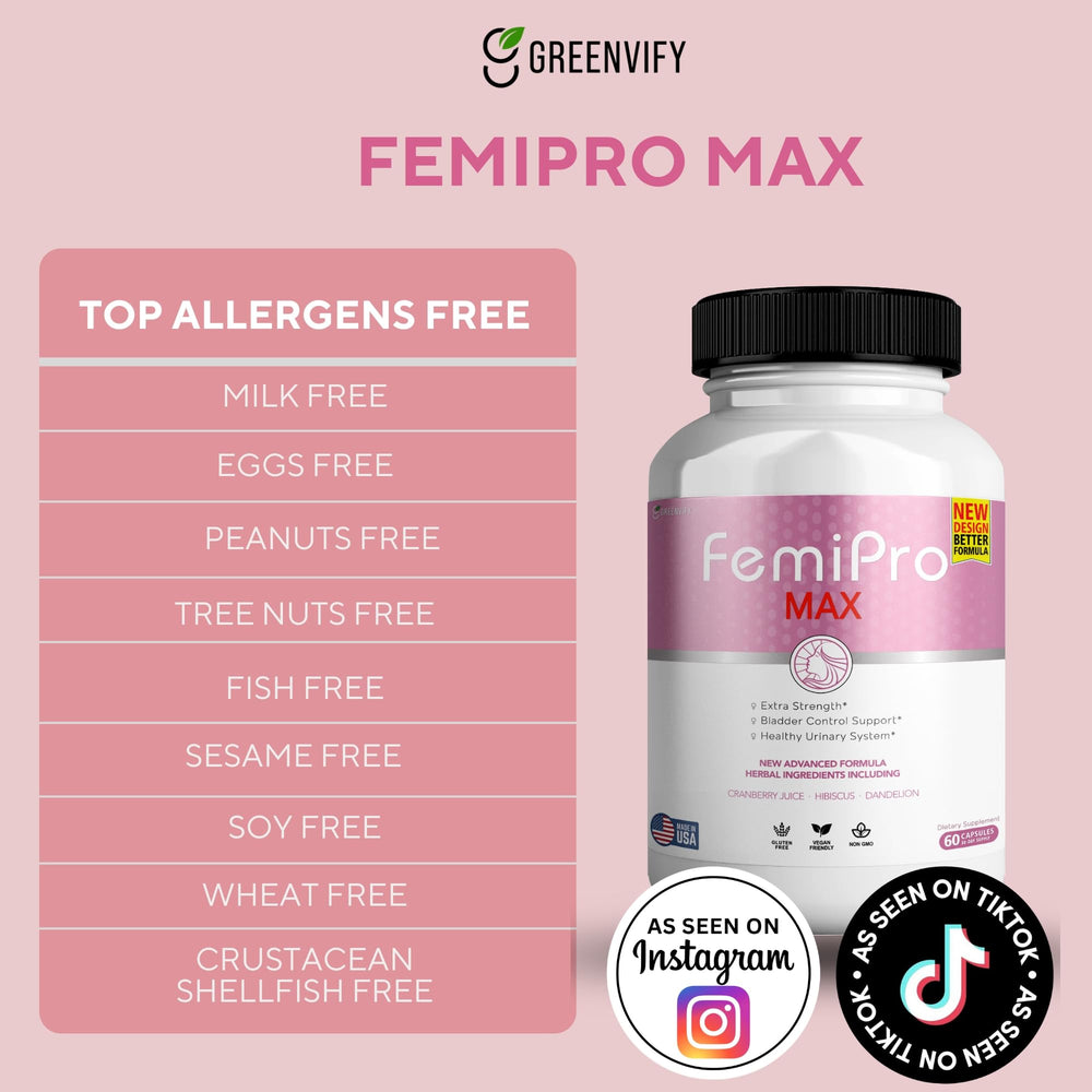 Cranberry, hibiscus, and dandelion ingredients for FemiPro MAX