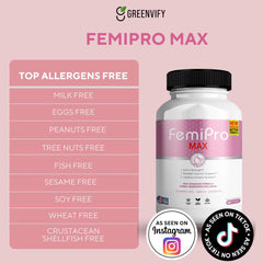 Cranberry, hibiscus, and dandelion ingredients for FemiPro MAX