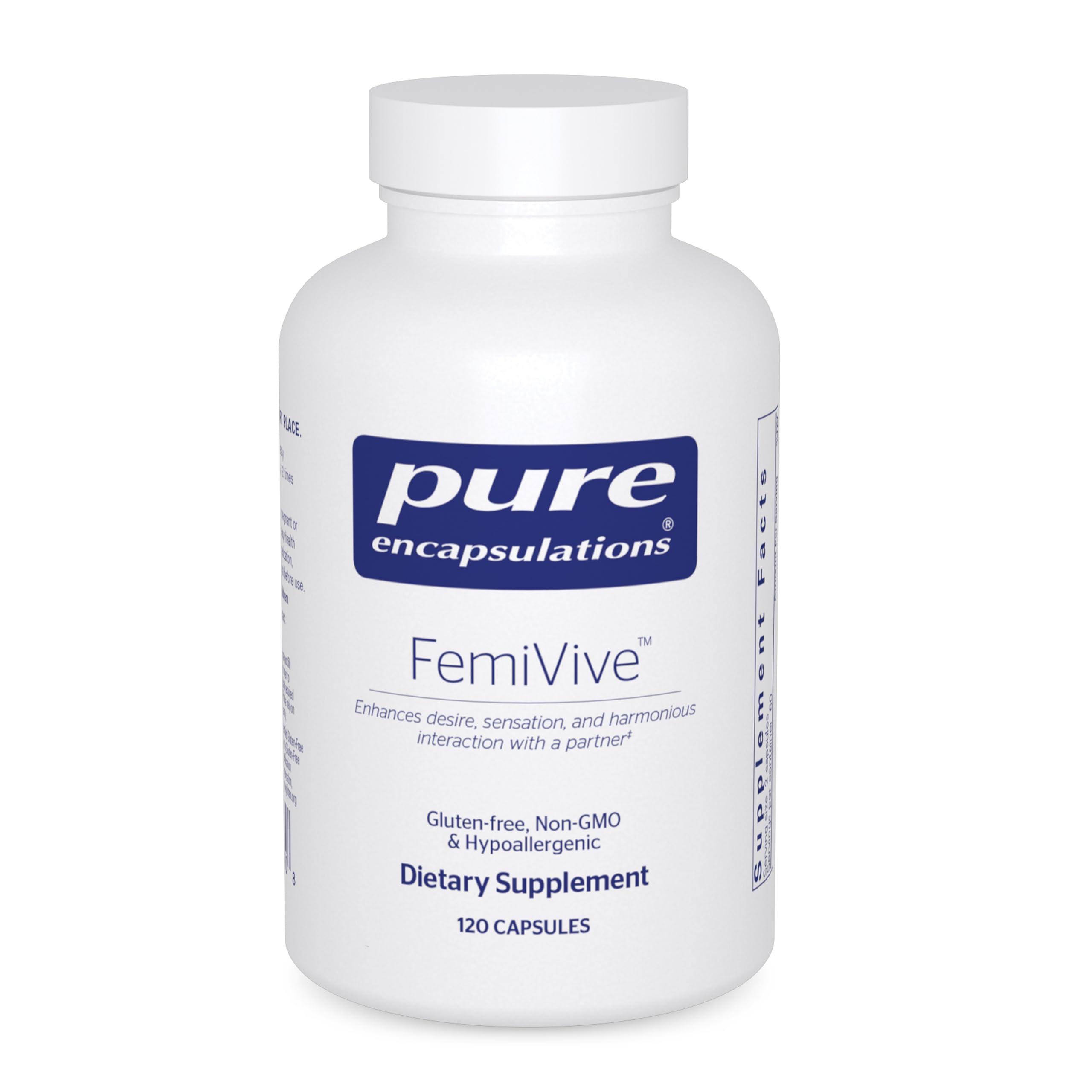 Pure Encapsulations FemiVive 120 capsules bottle front view