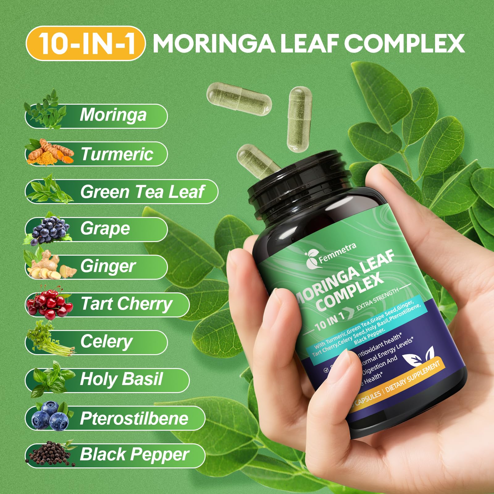 Lifestyle visuals depicting energy, skin, and gut support