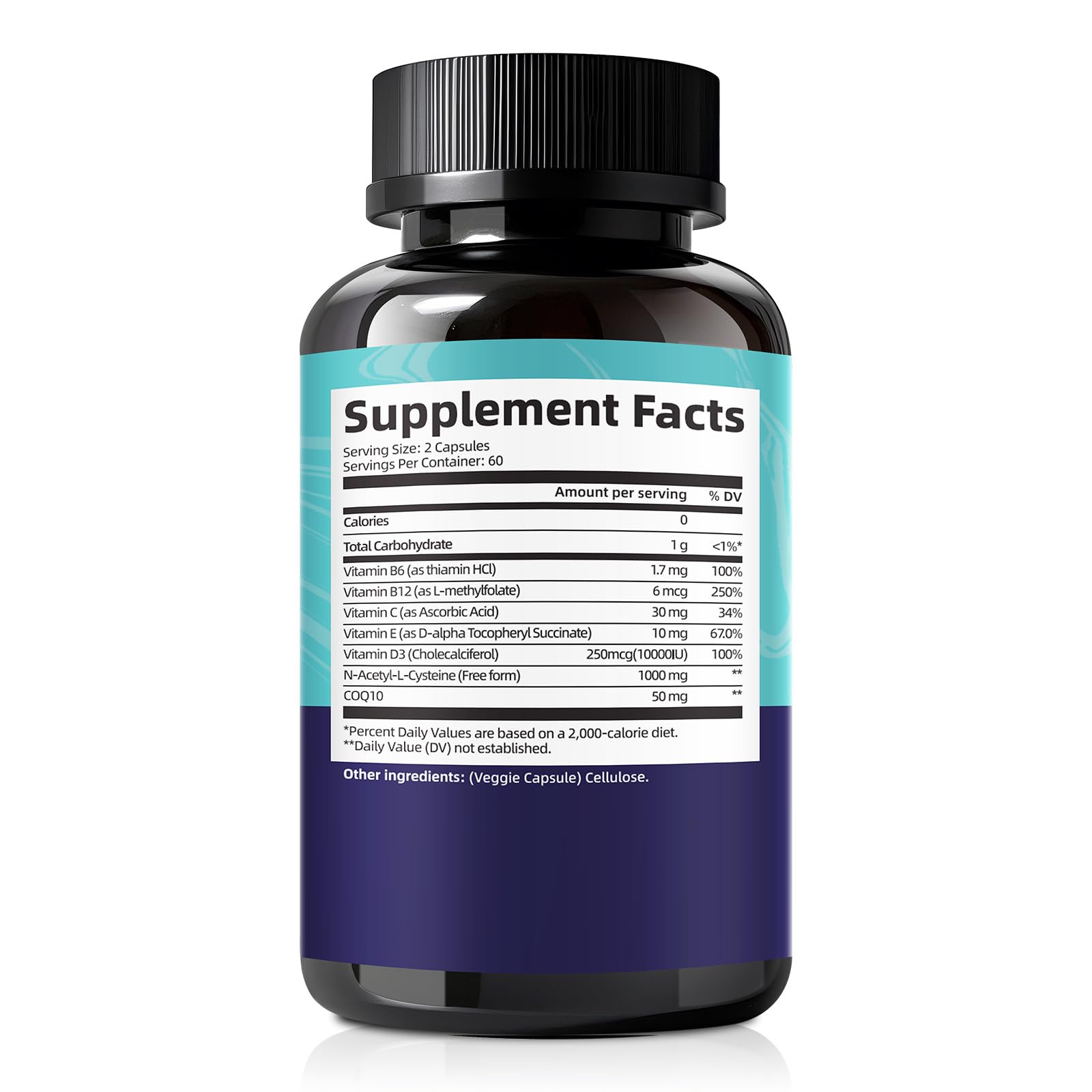 Dosage tips image showing two capsules daily