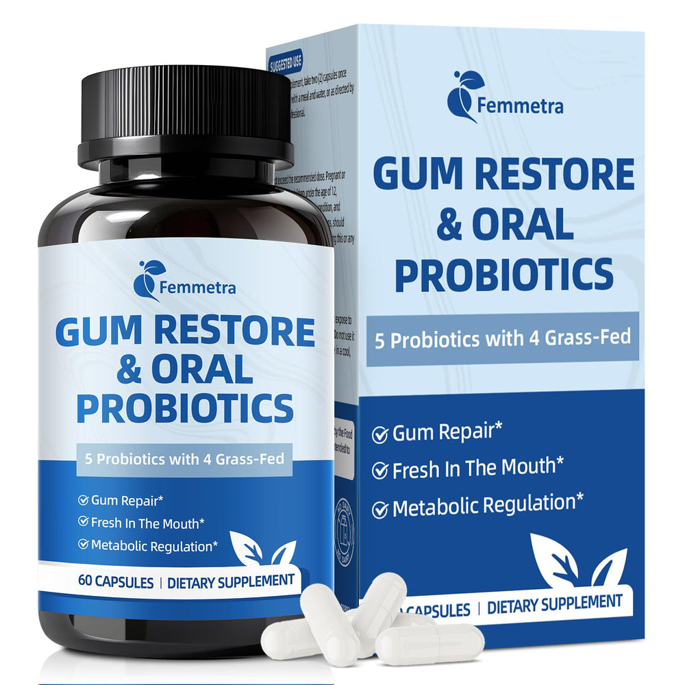 Bottle of Femmetra Oral Probiotics for bad breath