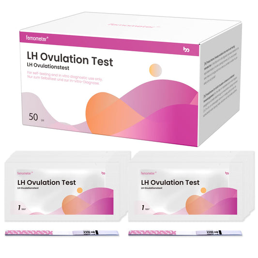 Femometer ovulation test strips kit and packaging