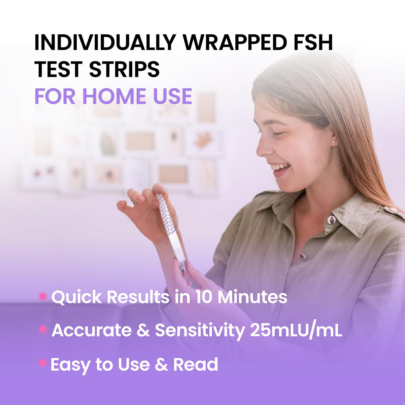 Free urine cup included with the Femometer FSH menopause test