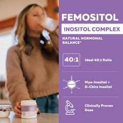 FemoSitol product label with ingredients and 40:1 ratio