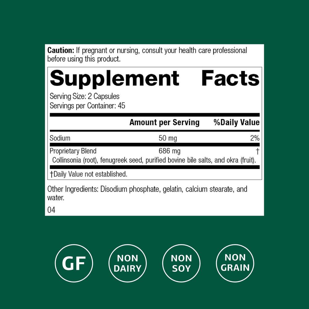 Close-up of Fen-Cho label highlighting gluten-free, non-dairy, non-soy features