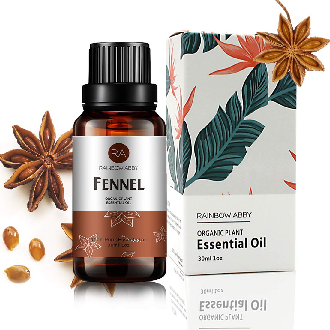 Fennel Essential Oil 30ml bottle with dropper