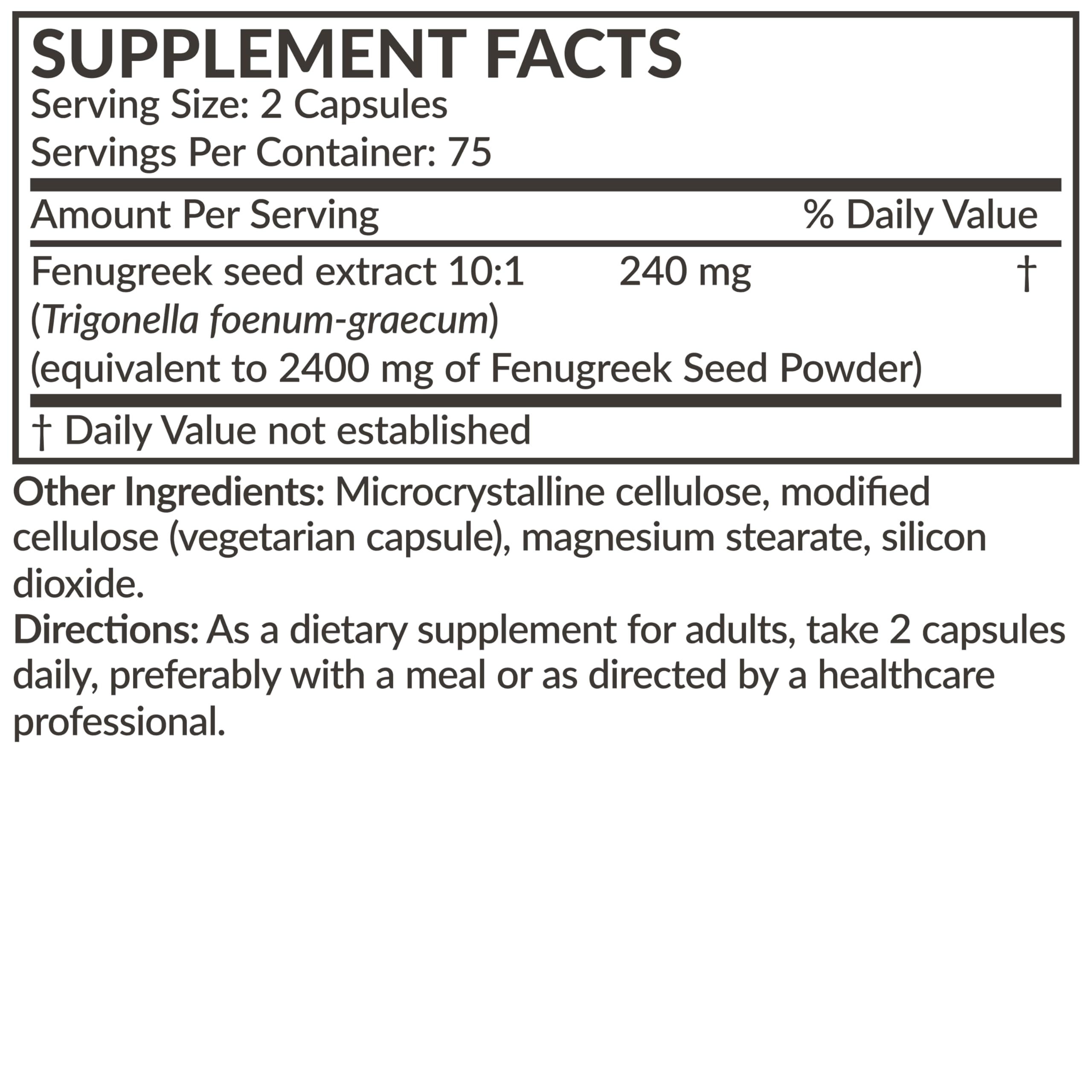 High-quality ingredients for Fenugreek Extra Strength