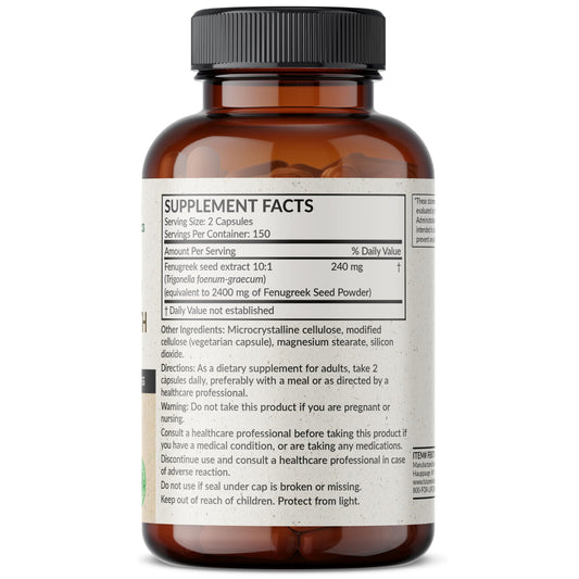 Fenugreek extract 2400 mg ingredient close-up