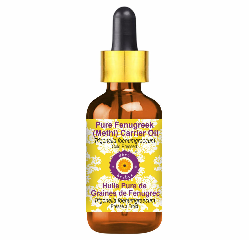 Deve Herbes Fenugreek (Methi) Oil 30ml amber glass bottle - front view