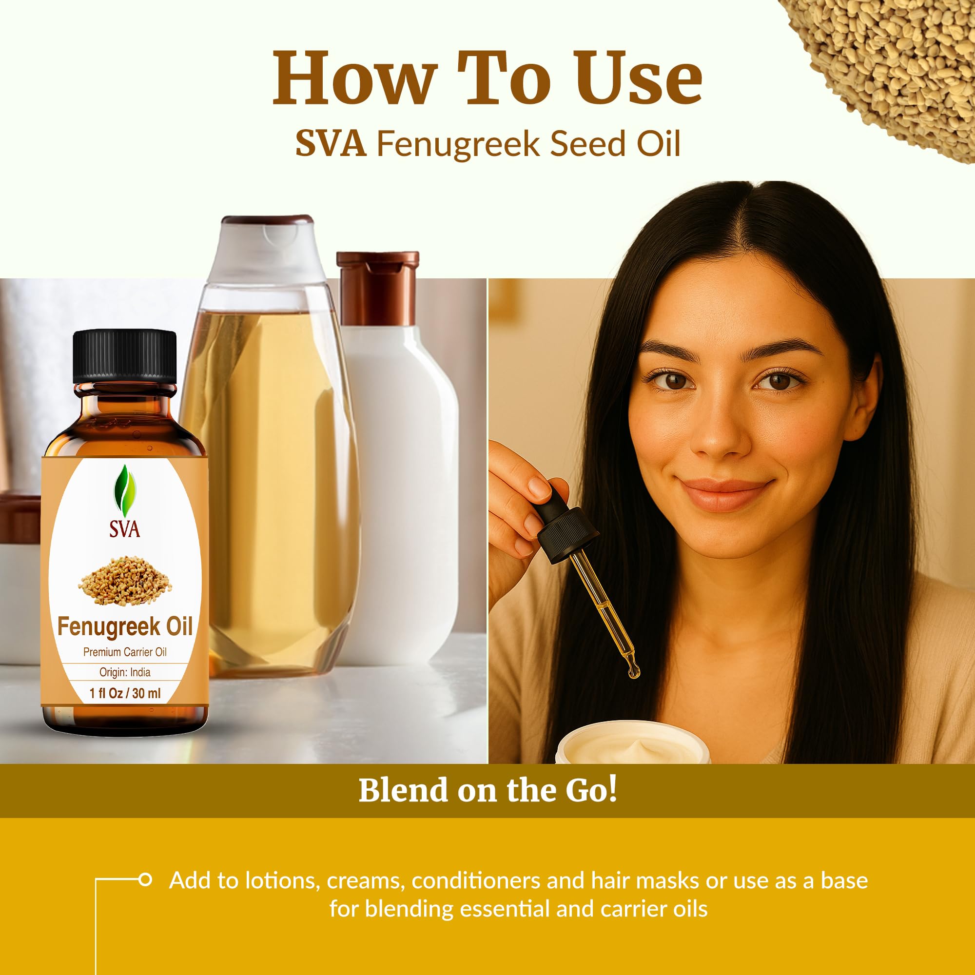 Fenugreek oil for beauty product use (body butter, lotions, soaps)