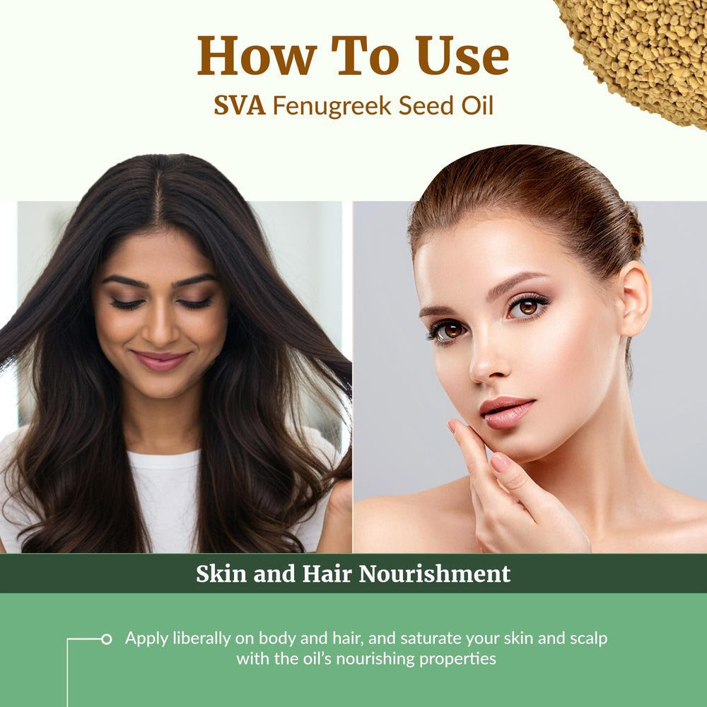 Fenugreek oil for skin care, moisturizing and non-greasy finish