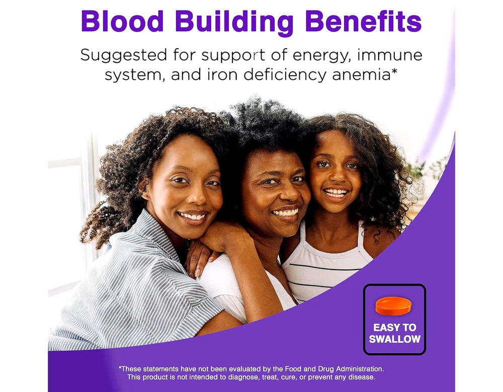 Nutritional supplement scene with Feosol Bifera caplets