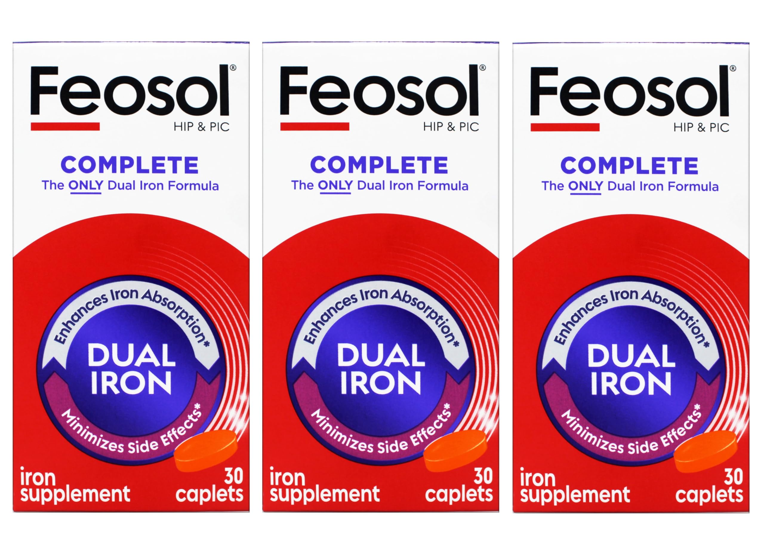 Feosol Complete Iron pantry display suggests convenient storage at home.