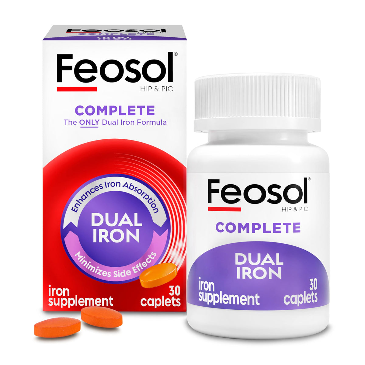 Hero image of Feosol Complete Iron Supplement Caplets, 30-count