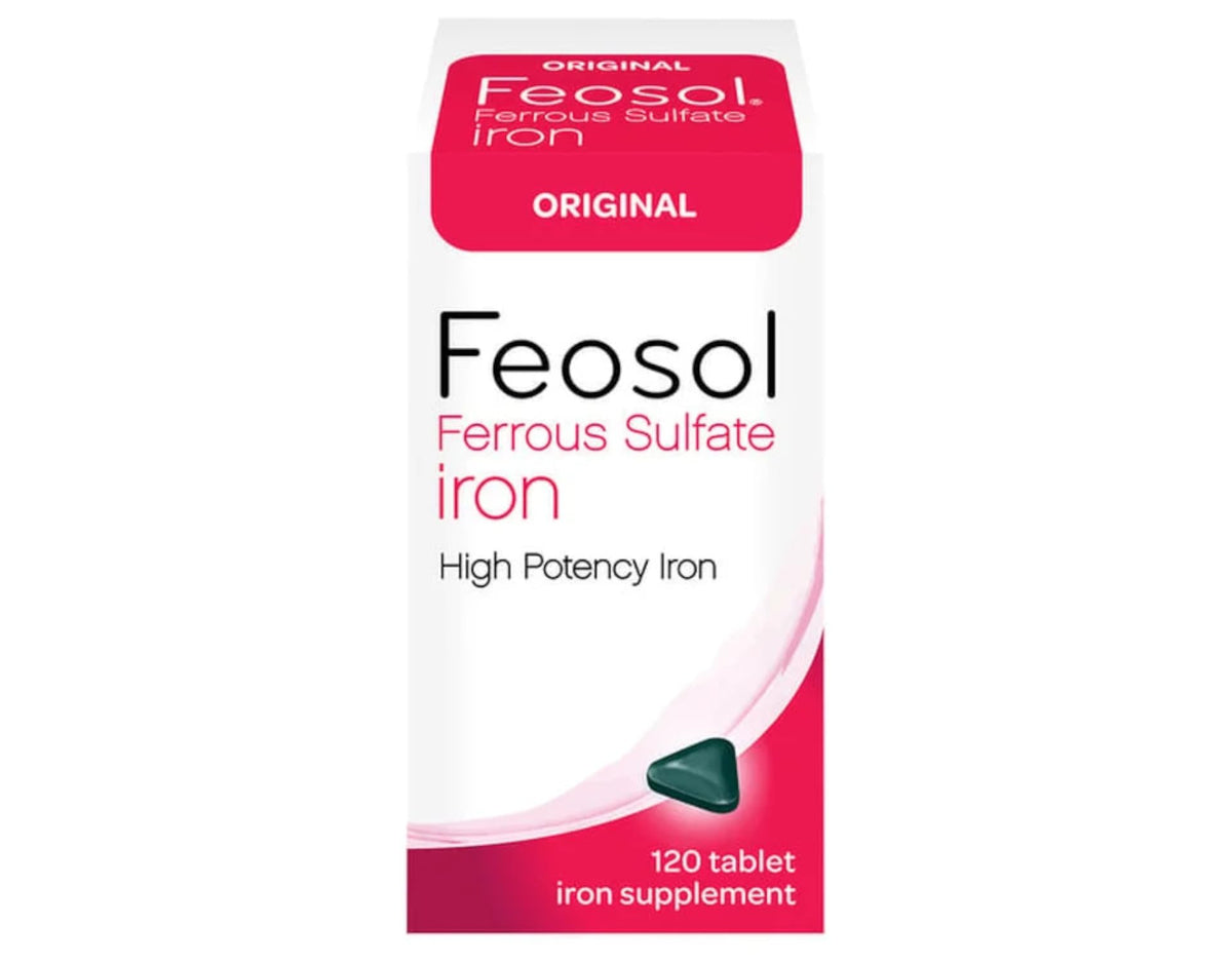 Feosol Original Ferrous Sulfate Iron Supplement bottle - 120 count, pack of 3