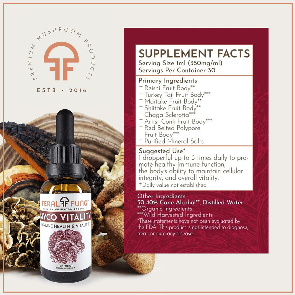 Seven-functional mushrooms blend used in the tincture