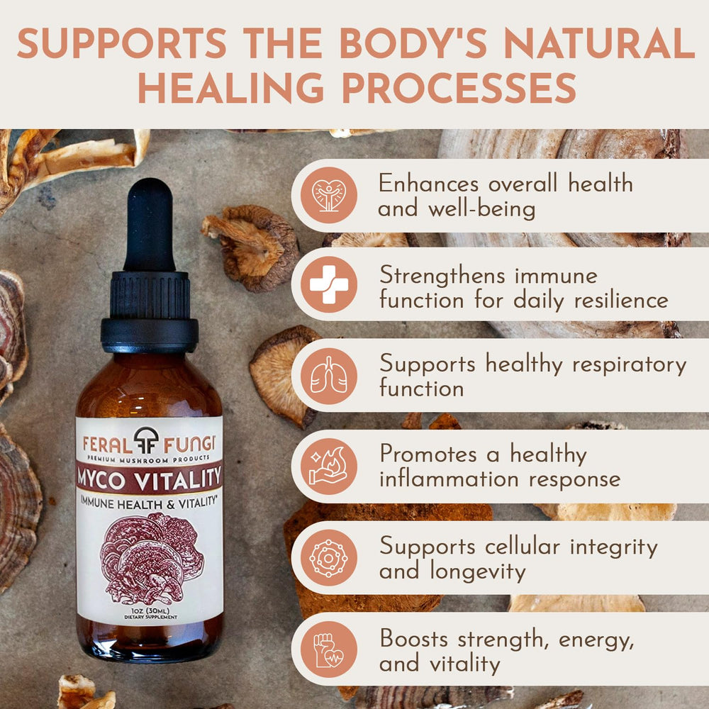 USA-grown mushrooms used in Feral Fungi tincture