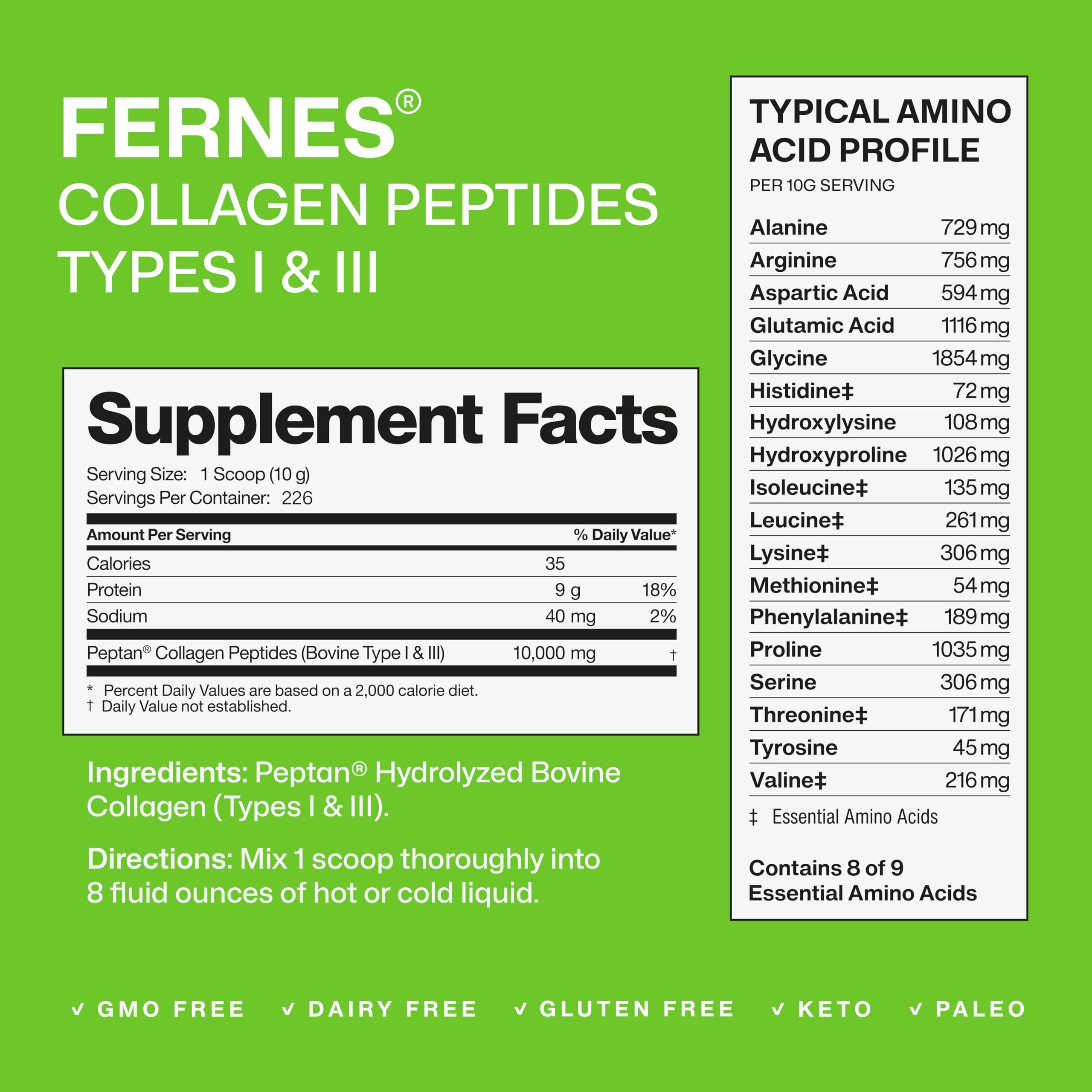 Close-up of Fernes Collagen Powder tub