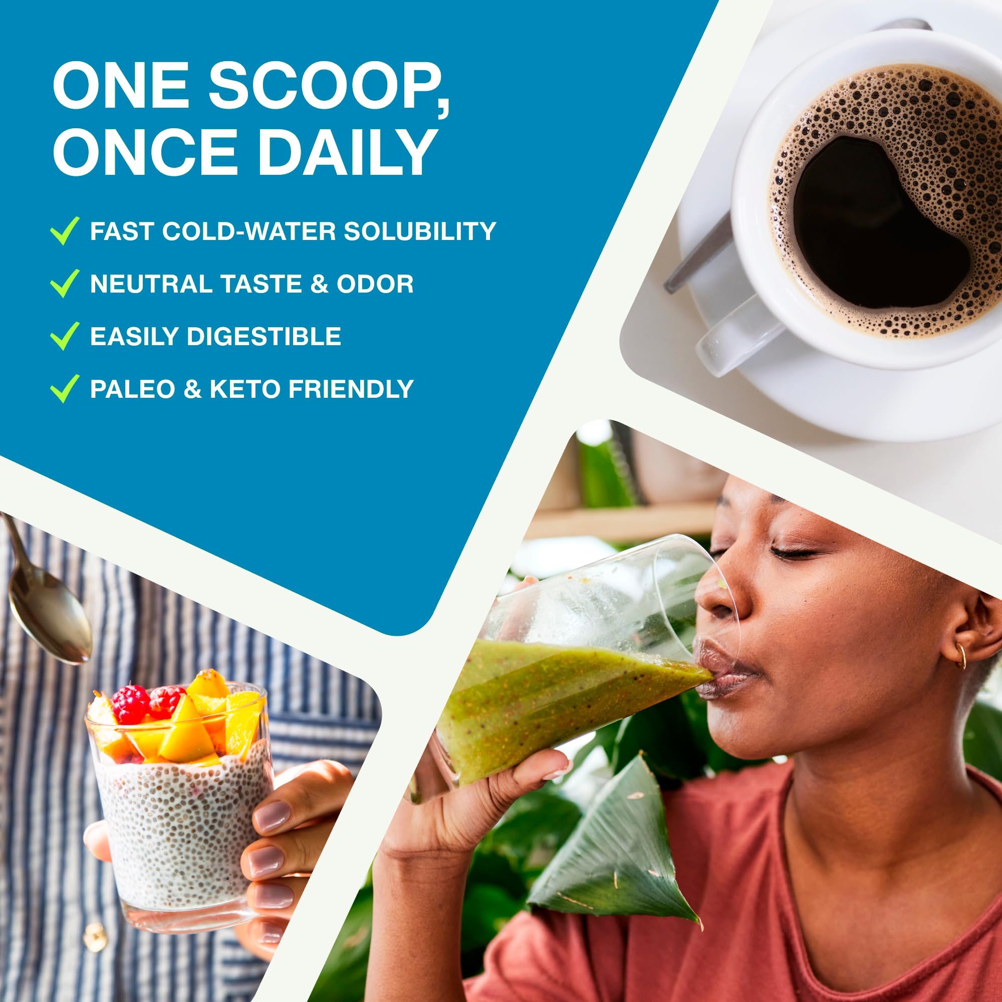 Nutrition facts panel for Fernes Marine Collagen Peptides