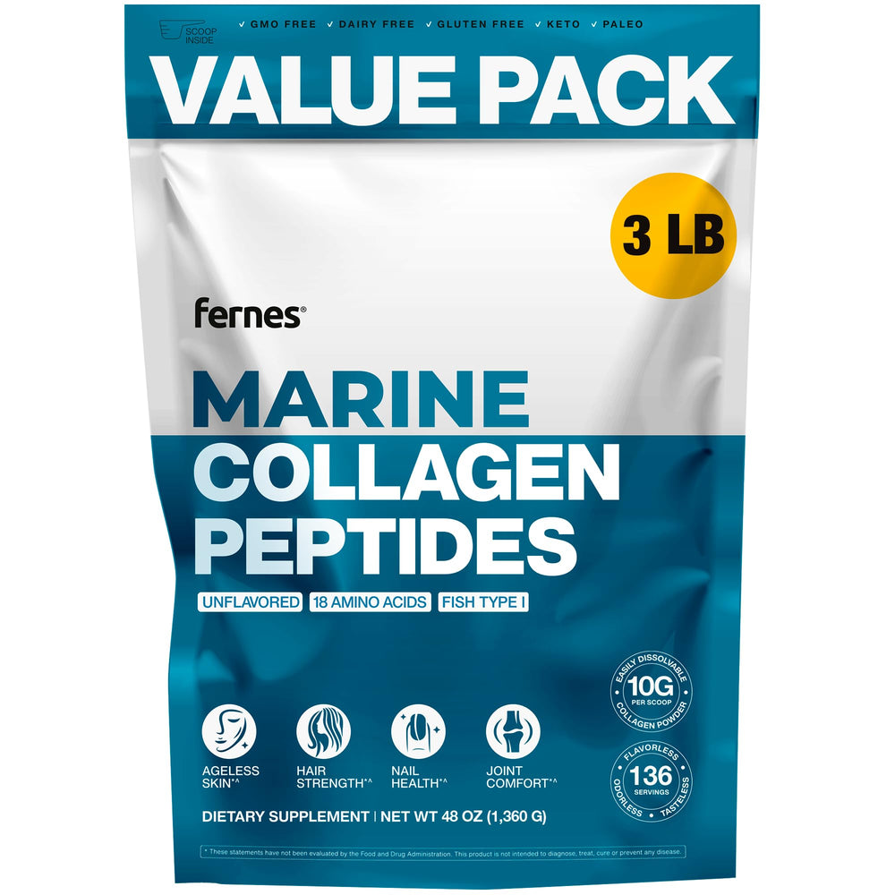 Fernes Marine Collagen Peptides bottle (3LB) label