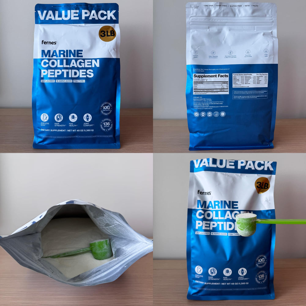 Nutrition facts showing 10g protein per serving and 35 calories