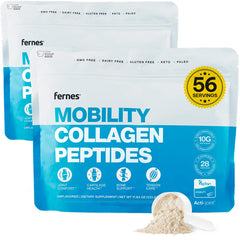 Fernes Mobility Collagen Peptides Powder bottle with scoop