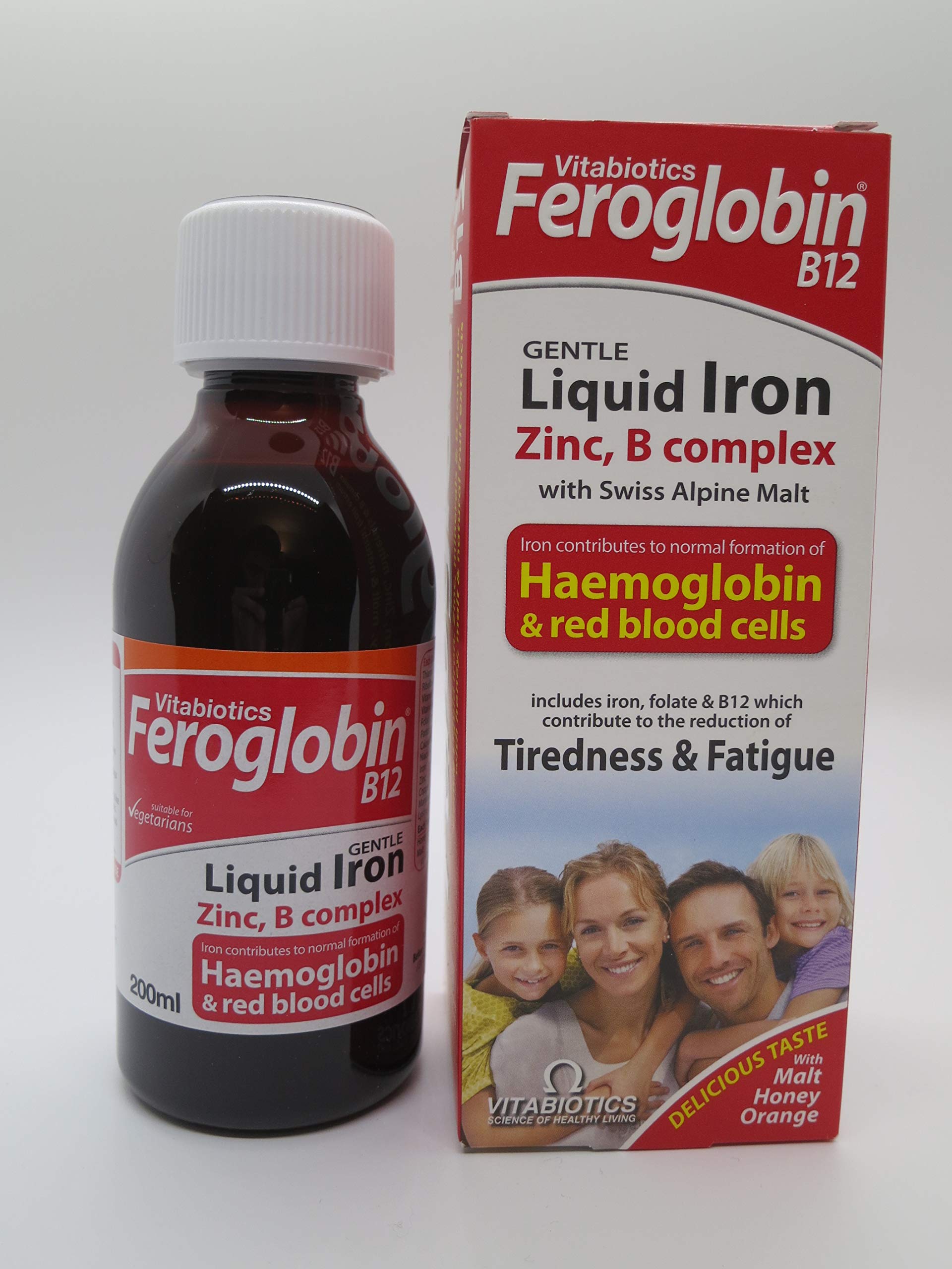 Kosher facility mark on Feroglobin packaging