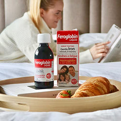 Feroglobin bottle back with ingredients and warnings