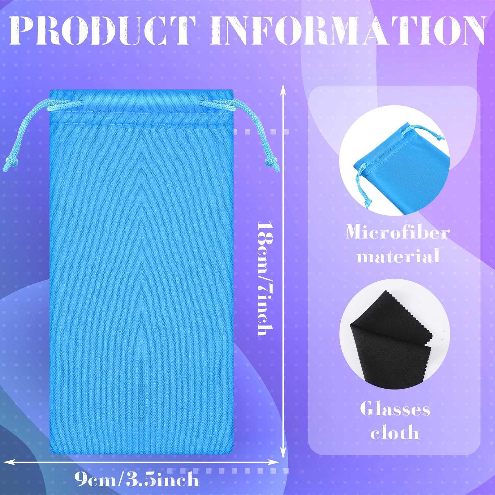 Green Ferraycle microfiber sunglasses pouches