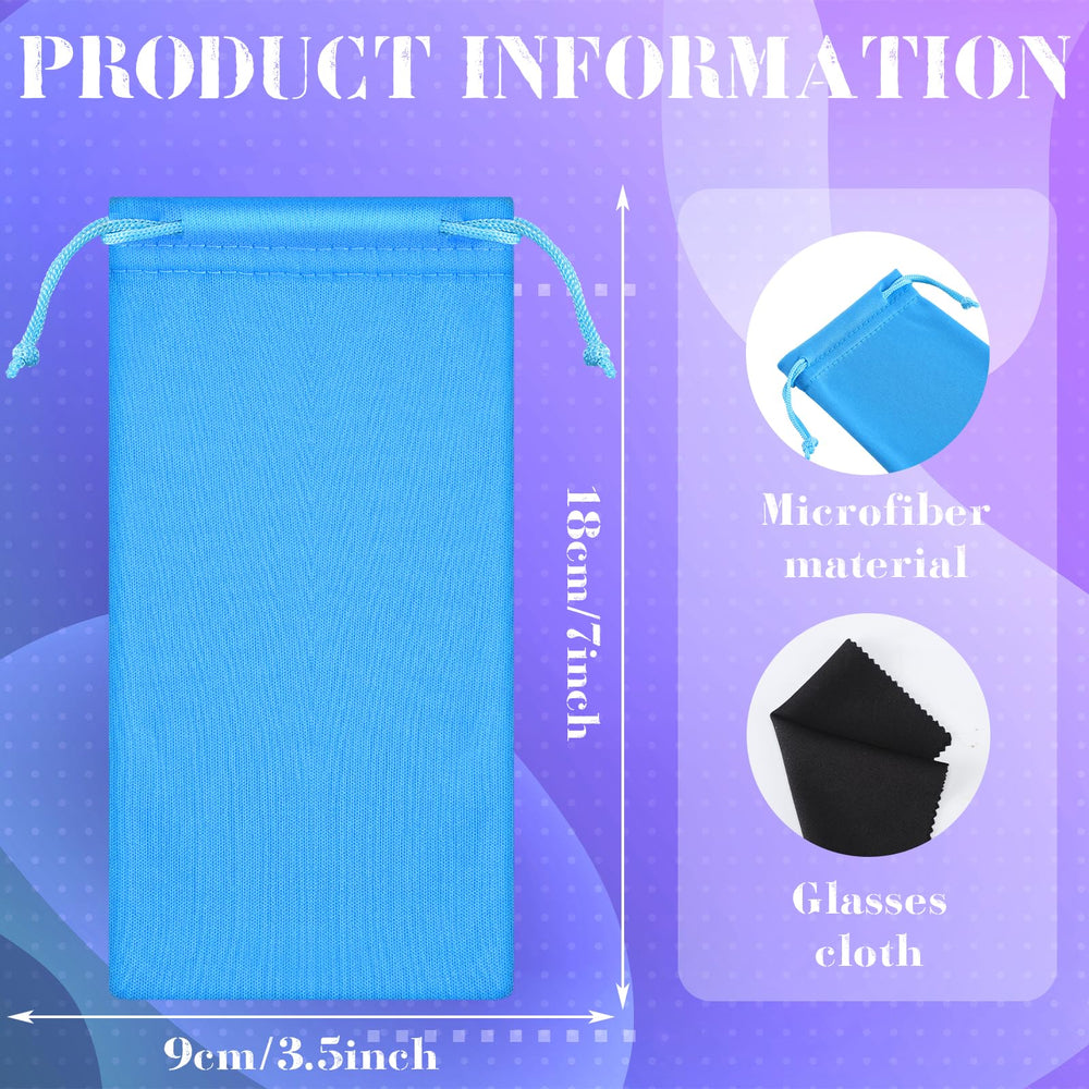 Green Ferraycle microfiber sunglasses pouches