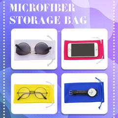 Orange Ferraycle microfiber sunglasses pouch