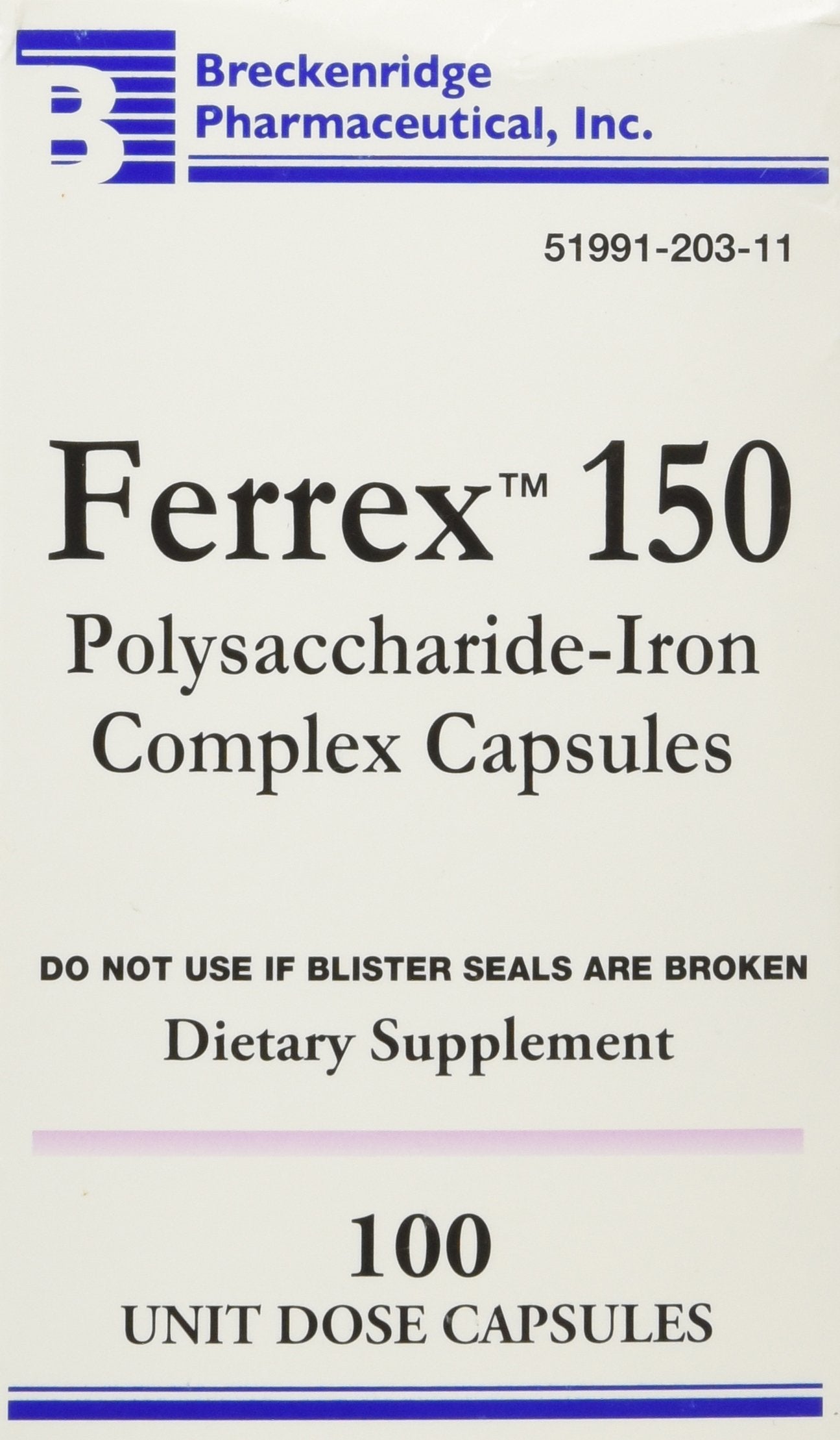 Ferrex 150 Capsules bottle front view