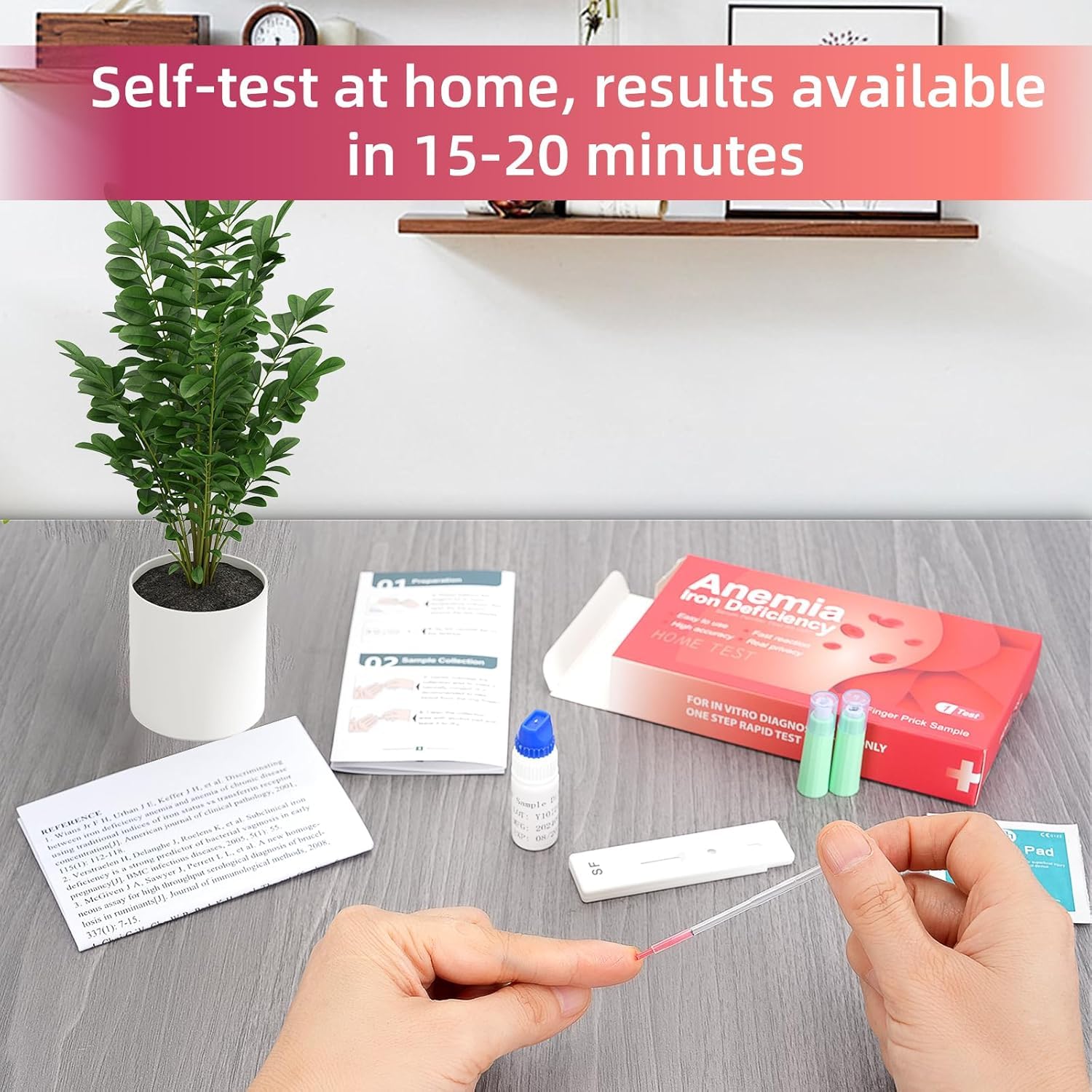 Ferritin test kit showing high accuracy 99.5%