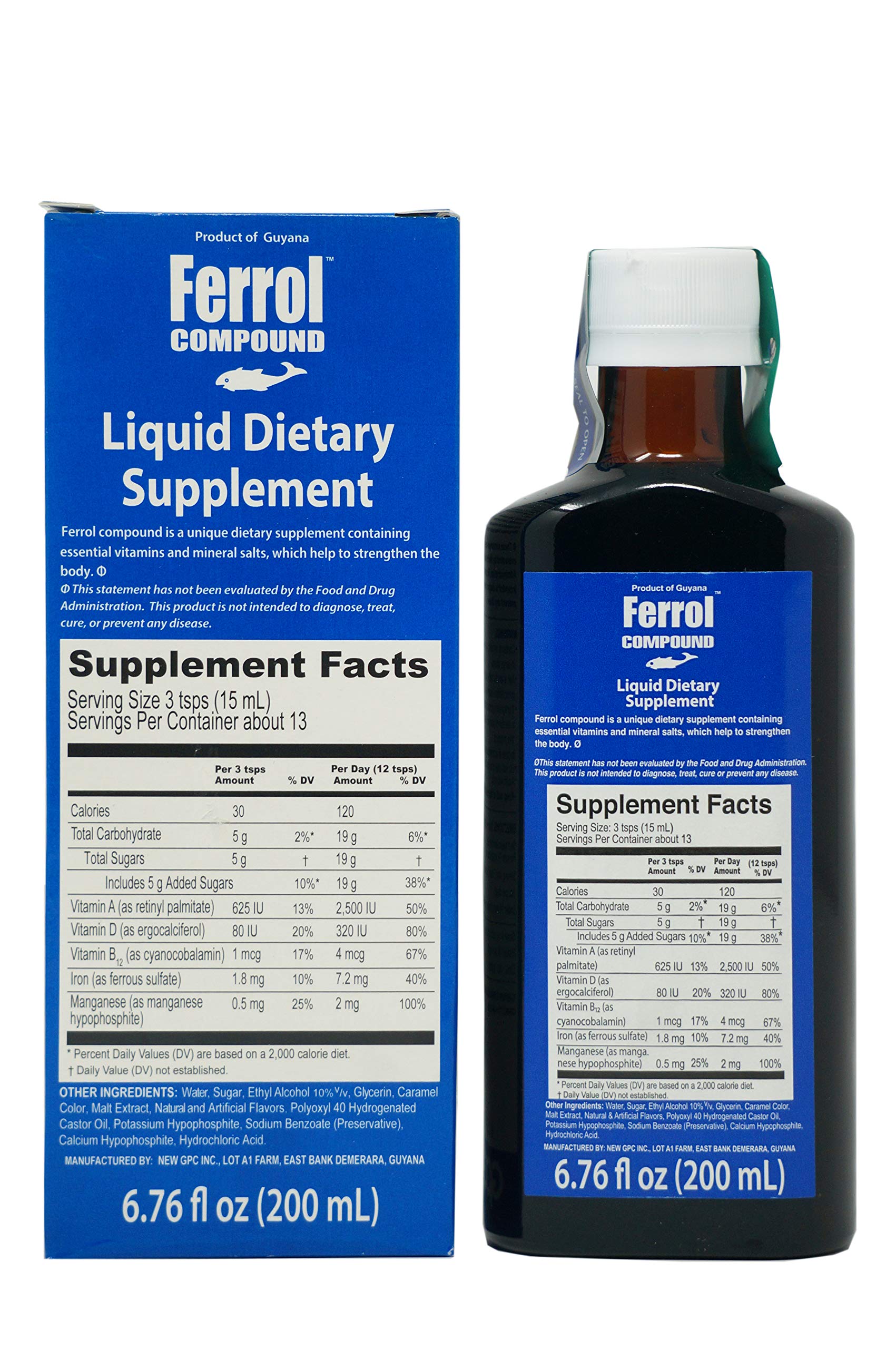 Ferrol bottle - front view